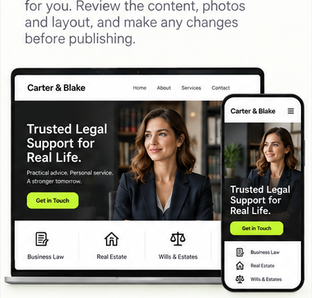 Carter and Blake Legal site preview
