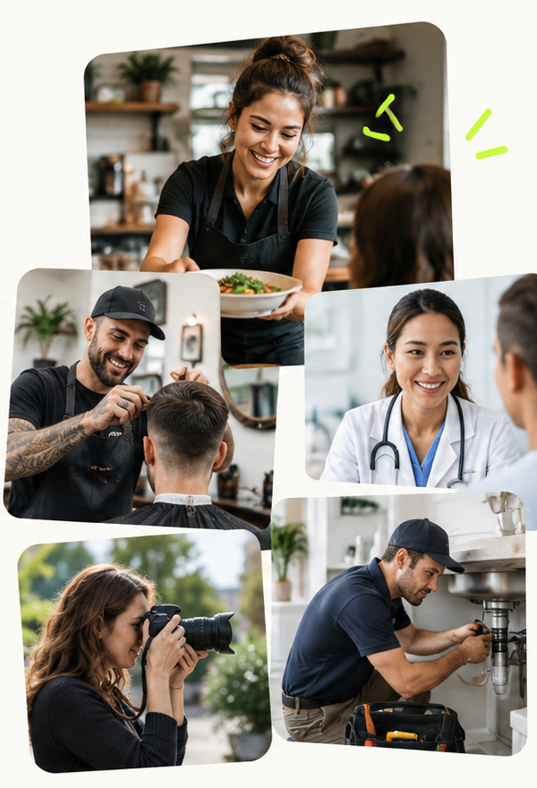 Local service professionals collage